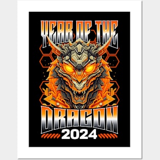 Chinese New Year 2024 Year of The Dragon Posters and Art